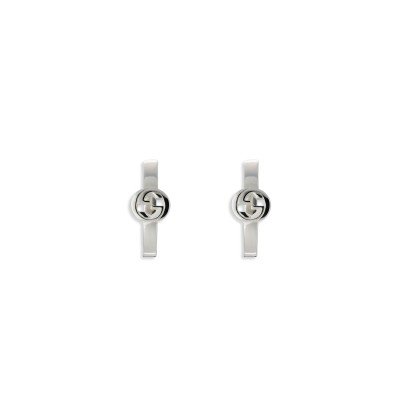 GUCCI INTERLOCKING HOOP EARRINGS ‎796323
